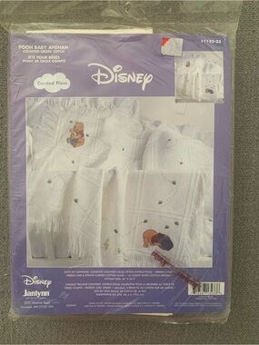 Vintage Winnie the Pooh Disney White Baby Afghan Kit
